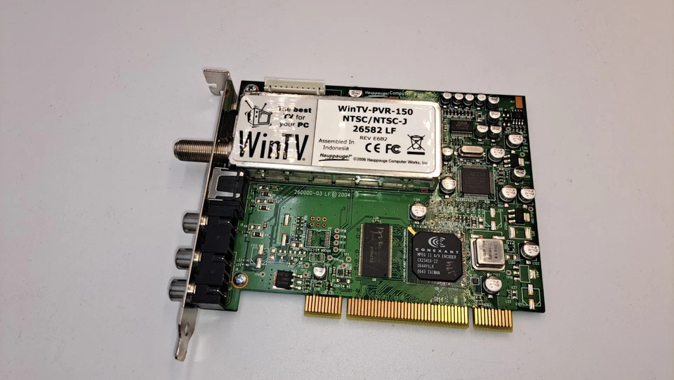 HAUPPAUGE WinTV-PVR-150 NTSC/ NTSC-J 26552 LH REV E6B2 TV TUNER PCI CARD WORKING - Image 2 of 4