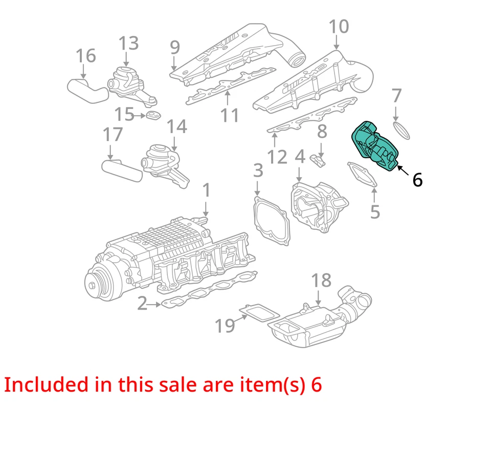Conjunto de carrocería del acelerador Mercedes-Benz Clase S 2003 fabricante de equipos originales 120 k millas - LKQ395670759 Foto 4 de 4