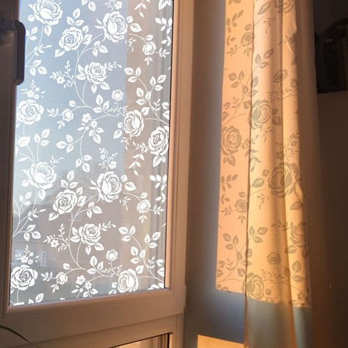 Pure White Frosted Privacy Stained Glass Window Film, Removable Static Cling ... - 第 1/7 張圖片