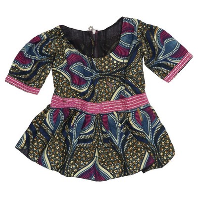 Kleid, Größe: 80, Blau/Gelb/Pink, Sonstiges, Mädchen #epB