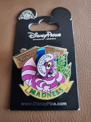Disney Parks Cheshire Cat Spinner Head Madness PT Pin