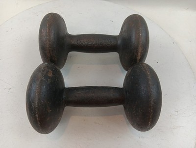 Vintage Weider 15 Lb  Bun Style Dumbells Weights (30 Lbs total) Pair Of 2
