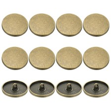Metal Round Flat Alloy Shank Sewing Button 25 mm  12 Pack  Bronze Tone