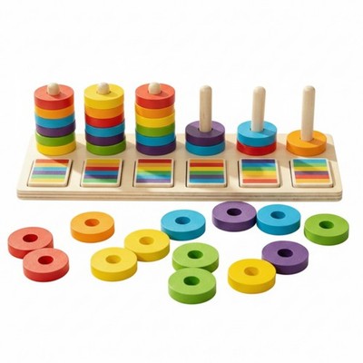 Hand-Auge Koordination Holz pädagogisches farblich passendes Spielzeug Sortierspiel