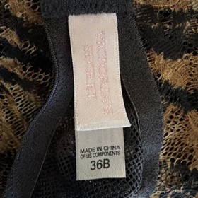 Victoria's Secret Tiger Print Bra 36B & Panty Lg Set