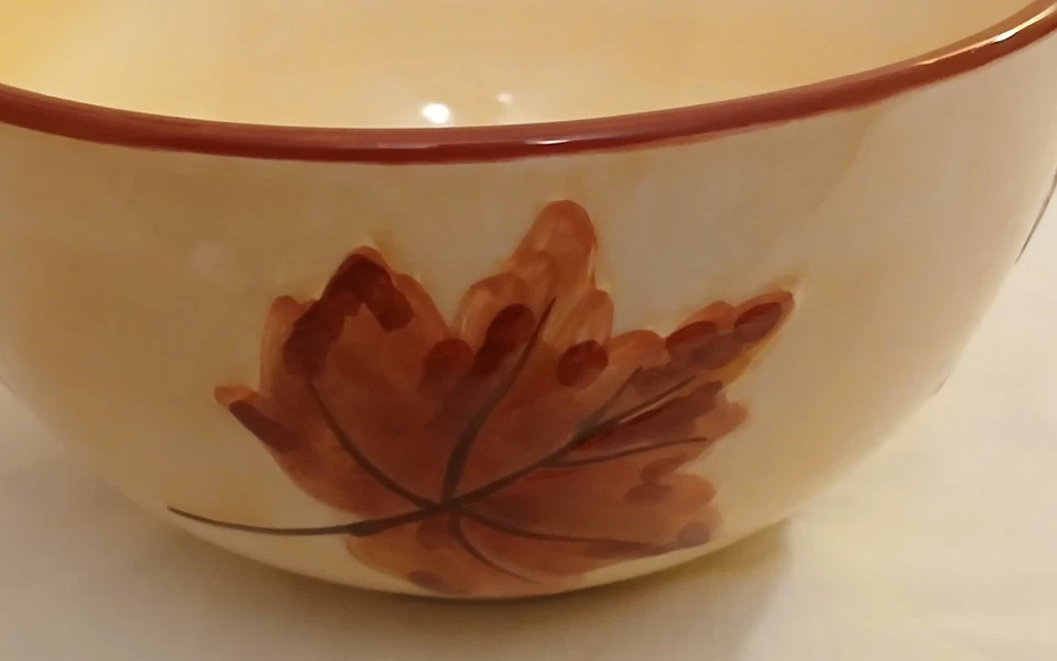 Fall/Autumn Maple Leaf Cereal/Soup Bowl Set of 2 - Image 3 of 4