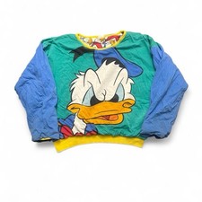 Vintage 80s Disney Donald Duck Reversible Sweatshirt Men s Size Large