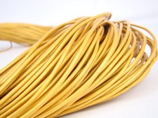Leather Cord (from ?0.45/m) Round 2mm. Gold. Leather Strap. Length: Choose