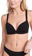 Calvin Klein underwear Women's Effortless Motion Push Up Plunge Bra Black 32DD