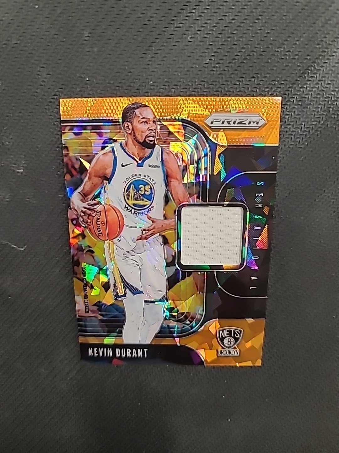 2019-20 Panini Prizm Sensational Swatches Jersey Orange Ice Kevin Durant #SS-KDU