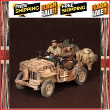 Die-Cast 1/35 Scale Resin Figure Assembly Model Kit Military Jeep Crew 2 Peop...