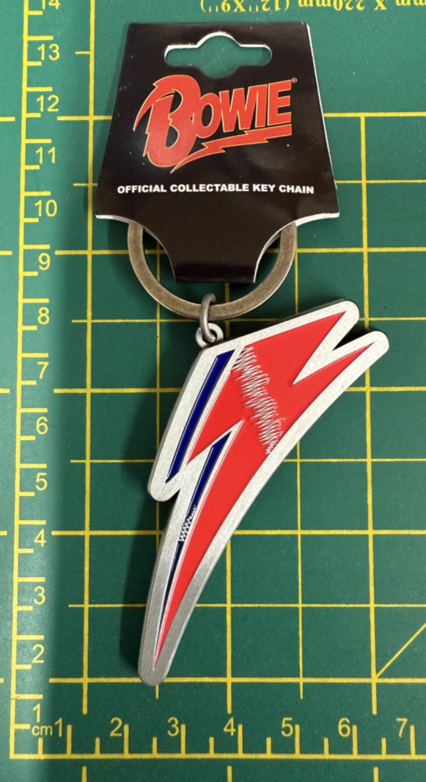 David Bowie Unisex Black Aladdin Sane Keyring Keychain In - Image 2