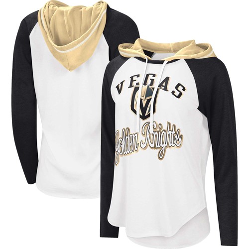 Women's G-III Sports by Carl Banks White/Black Vegas Golden Knights MVP Raglan - 第 1/3 張圖片