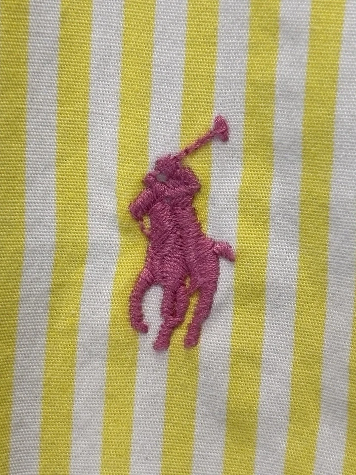 Polo Ralph Lauren Striped Shirt Dress Sz 16 Girls Pockets *no Belt* Multicolor - Image 3 of 4