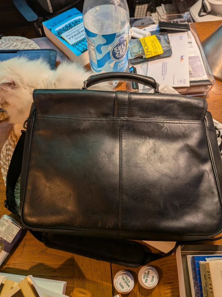 Maletín de cuero negro Coach para hombre - Correa de repuesto Foto 3 de 4