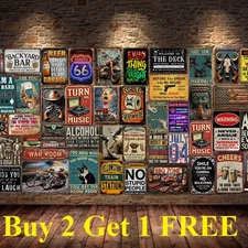 [Buy 2 Get 1 Free]Vintage Retro Metal Tin Signs Wall Decor Bar/Pub/Club Plaque