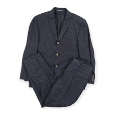 Polo Ralph Lauren Vintage Pinstripe Suit Men's Jacket Size 40 Trousers W32 L30