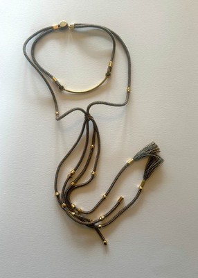 RARE ARCHIVAL CHLOE Runway Demeter Horsebit Tassel Rope Necklace 17A NWT Box