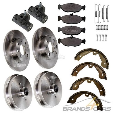 ATEC BREMSE BREMSEN SATZKIT VORNE + RADBREMSZYLINDER HINTEN FÜR FIAT PANDA 169