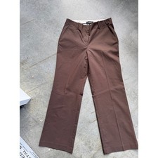 Talbots Wide Leg Brown Dress Pants 6 EUC