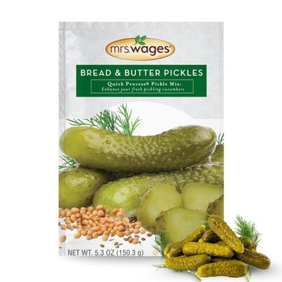 Bread and Butter Pickles Quick Process Mix Sweet Sour Spice Flavor 6.2 oz 12