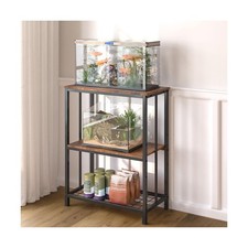 10-20 Gallon Fish Tank Stand, 3-Tier Metal 20 Gallon Aquarium Stand Heavy Dut...