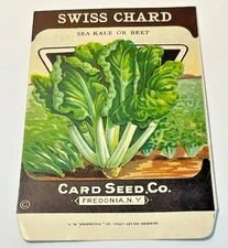 2627.18 ~ 1930’s Vintage Swiss Chard Seed ~ Card Seed Co- Fredonia N.Y. NOS!