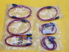 Lot of 6 Various Length Red Straight Connector SATA Cables