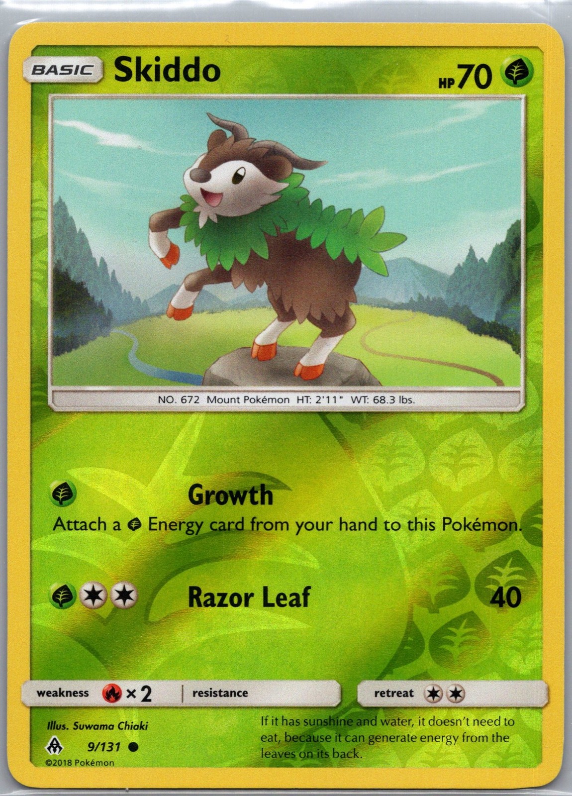 Pokemon Skiddo SM - Forbidden Light 9/131 Reverse Holofoil Lightly Played