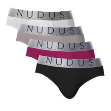 NUDUS Men's Cotton Underwear Pack of 4 Gift Box - Medium Briefs-b - Multi-color