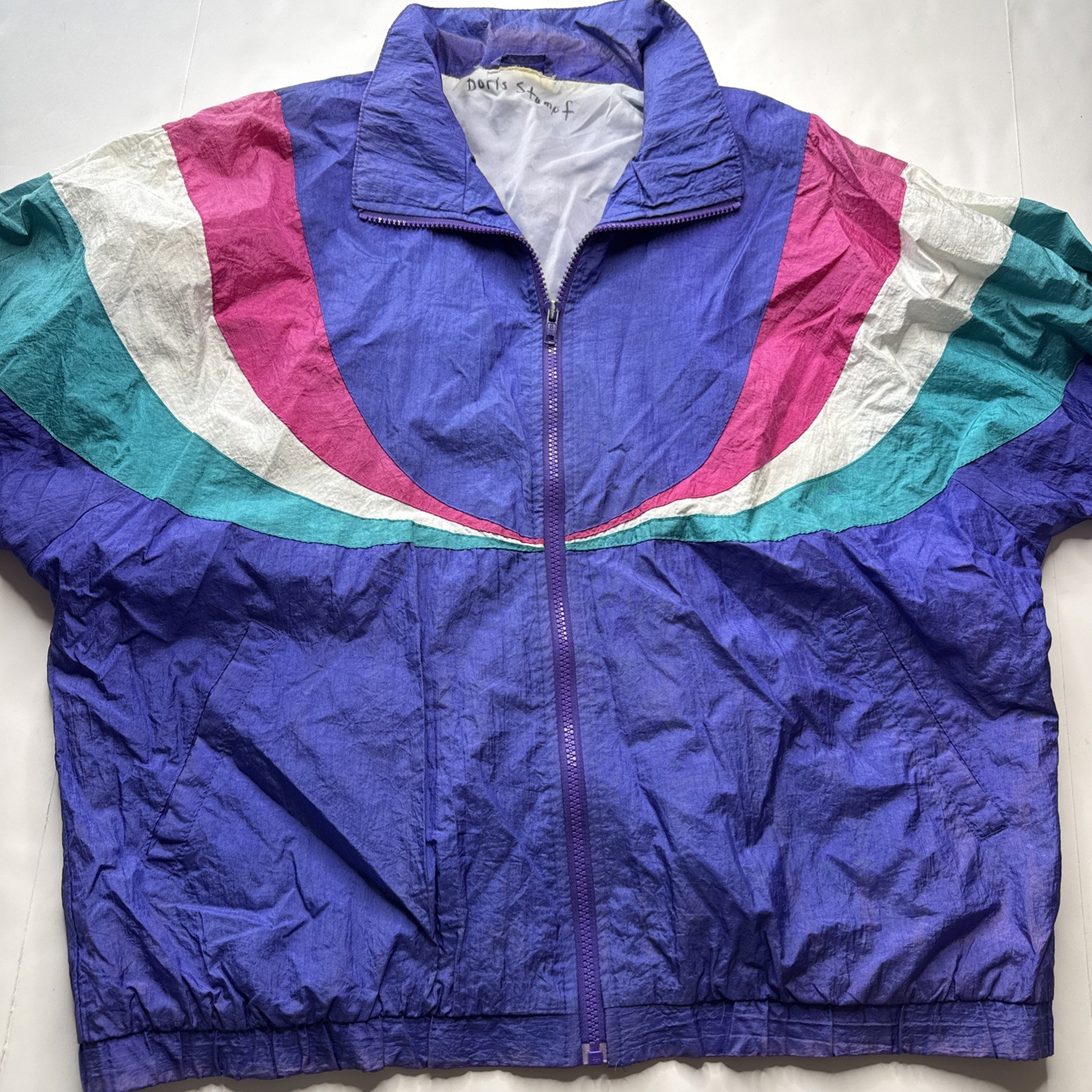 Neon Colorblock Jacket Adult Sz L/XL? Track 90s  Windbreaker