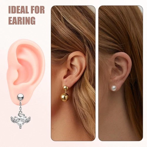 6 Pairs Silicone Ear Model for Piercing Practice - Soft Flexible Reusable Fake E image 6
