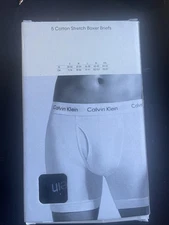 Calvin Klein Men's M 100% Cotton Knit Boxer Underwear 3 Pack Soft Breathable Bl