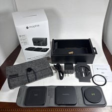 Black Mophie Snap 3-in-1 Multi-Device Travel Magsafe Compatible Charger