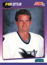 Rob Zettler 1991-92 Score American #370 San Jose Sharks