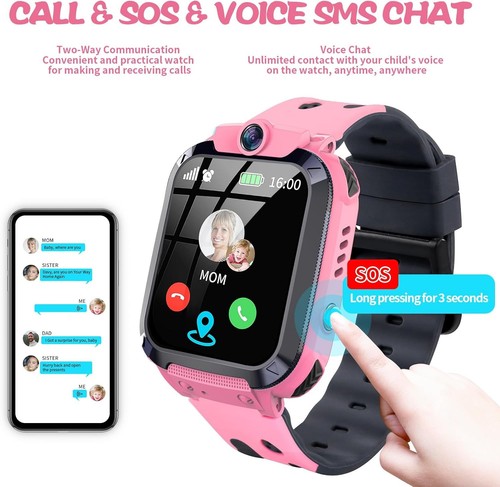 Montre Connectée Enfant avec GPS Tracker Téléphone Appel Vocal Chat SOS HD Caméra Alarme - Photo 41 sur 77