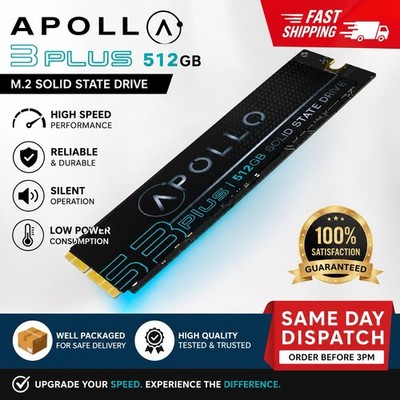 Replacement APOLLO High Performance SSD S3 Plus PCle 512GB With DDR For MacBook