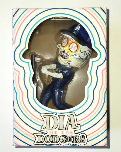 Dia De Los DODGERS BOBBLEHEAD Sugar Skull LA Dodgers Calavera 2022 Neu in OVP
