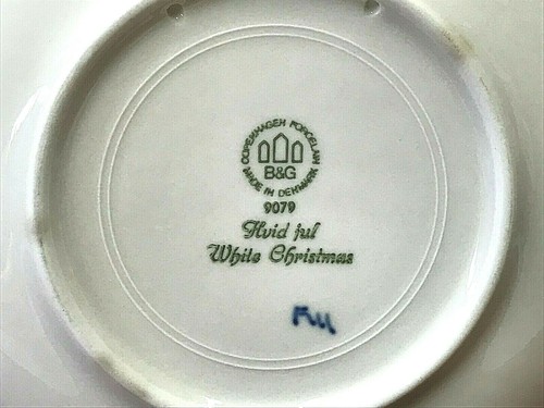 B & G Bing & Grondahl Copenhagen " WHITE CHRISTMAS " Plate 1979 ~ - Picture 3 of 3