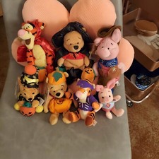 Disney Store Bean Bag Plush Winnie the Pooh Halloween Theme
