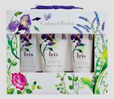 Crabtree Evelyn Iris Gift Set Body Lotion Cream Bath Shower Gel 3 Piece RARE