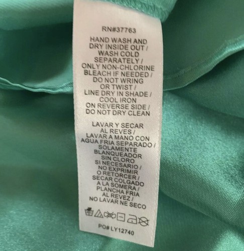 * NUEVO CON ETIQUETAS $345 Vestido Brillante Lavandería Shelli Segal Verde Menta 2 R668 - Imagen 8 de 9