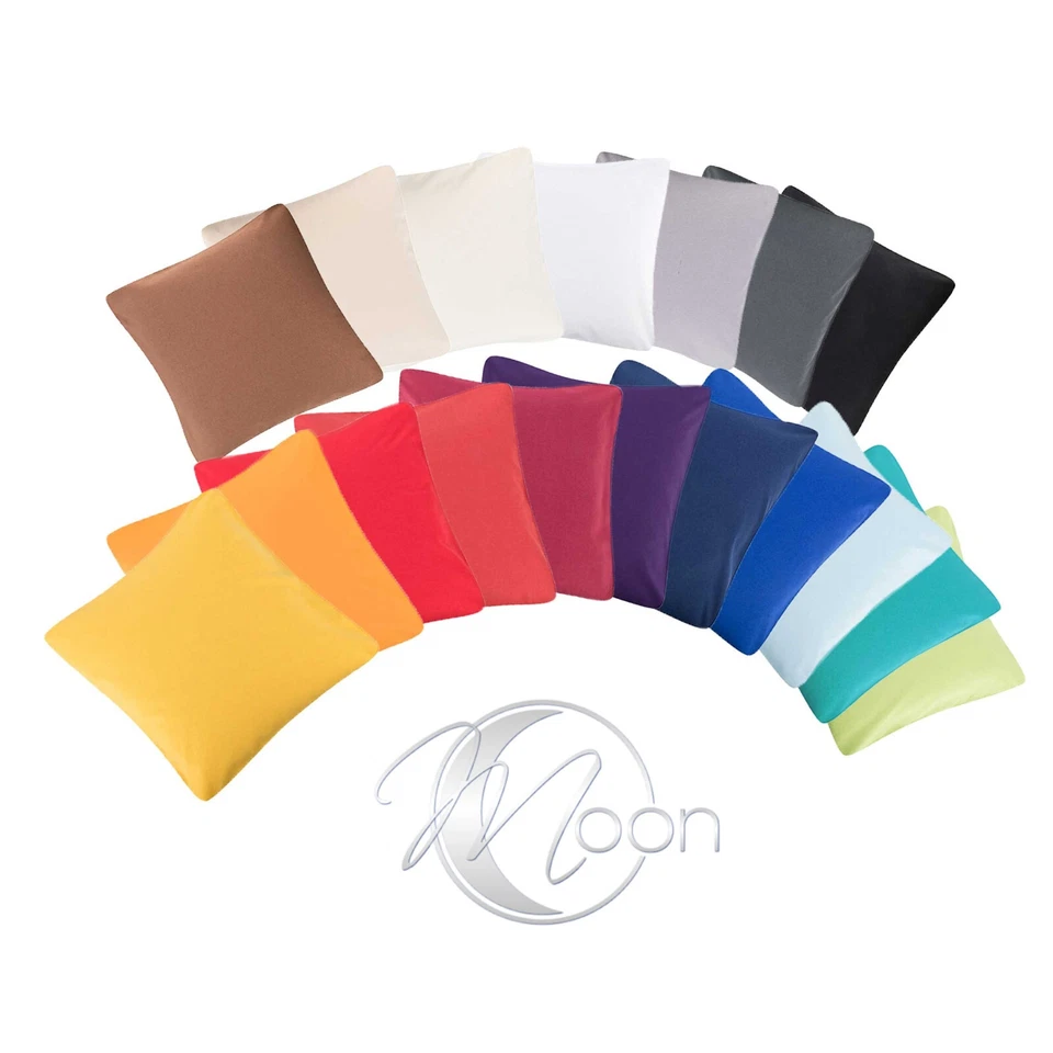 Confezione 2 federe 100% cotone fodera cuscino jersey 160g/m² Moon Line-green