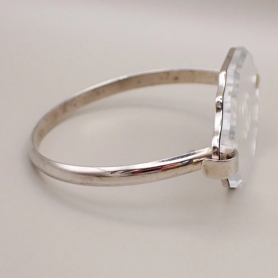 Brazalete Brazalete CHANEL CC Logo Espejo 03C Plata Francia Accesorio 62RK170 Foto 3 de 4