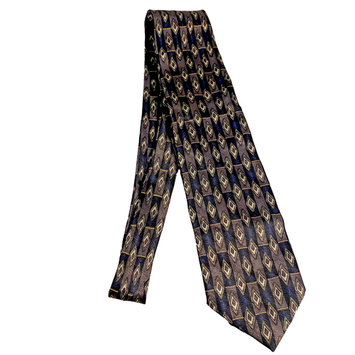 #7861 Louis Roth Green Pattern Mens SILK Necktie 57.5X4