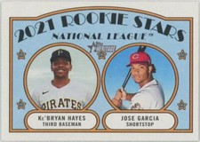 2021 Topps Heritage KeBryan Hayes Jose Barrero Rookie Stars RC #97