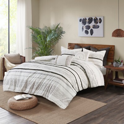 INK+IVY Nea Cotton Printed Comforter Set with Trims