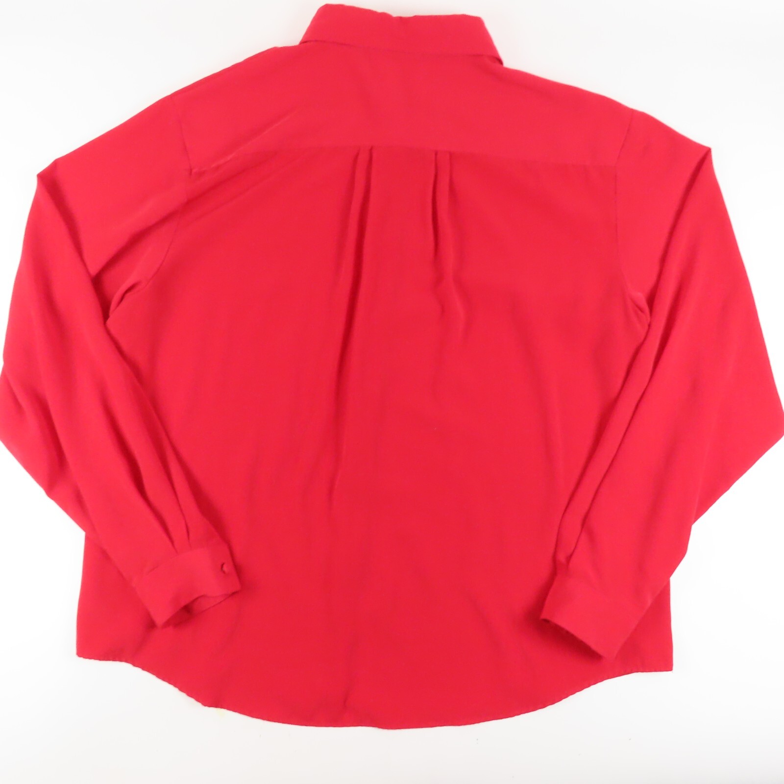 SAINT LAURENT Camicetta donna Yves St Clair 2 taglie forti 20W manica lunga bottoni davanti rossa