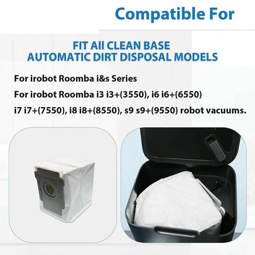 Vacuum Dust Bags For iRobot Roomba i1 i3 i4 i5 i6 i7 j6 j7 i8+Plus s9 E5 E6 E7 - Picture 9 of 12