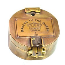 Antique Working Heavy Brass Brunton Compass  Nautical Collectibles item gift
